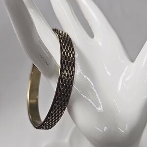 Vintage Brass Basket Weave Bangel